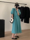 aboutmoon Korean-style shirt collar simple and elegant dress in stock Item Picture